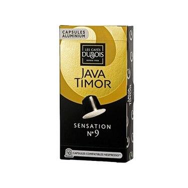 10 Capsules Aluminium Compatibles Nespresso Sensation Java Timor Dubois N°9