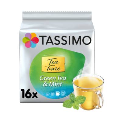 16 Capsules Twinings Green Tea et Mint Tassimo