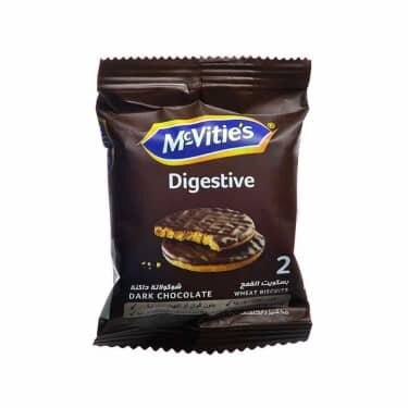 2 Biscuits Digestive Chocolat Noir McVities 33g