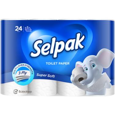 24 Rouleaux Papiers Toilette Super Soft Selpak
