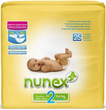 25 Couches Mini Nunex T2 (3 - 6kg)