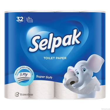 32 Papiers Toilettes Super Soft Selpak