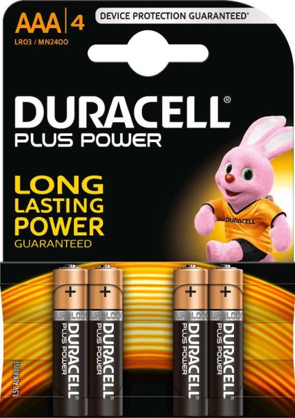 4 Piles Alcaline AAA Plus Power Duracell