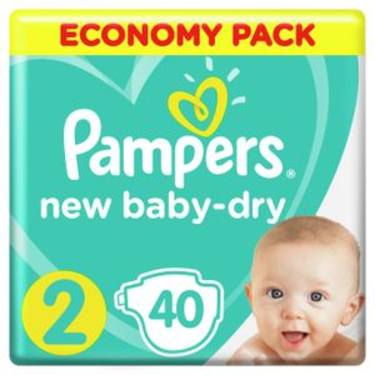 40 Couches Baby-Dry Mini Pampers T2 (3 - 6kg)