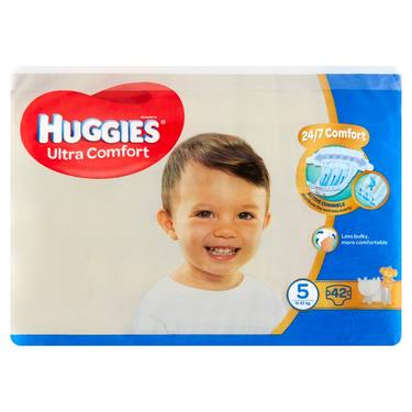 42 Couches Ultra Confort Huggies T5 (12-22 kg)