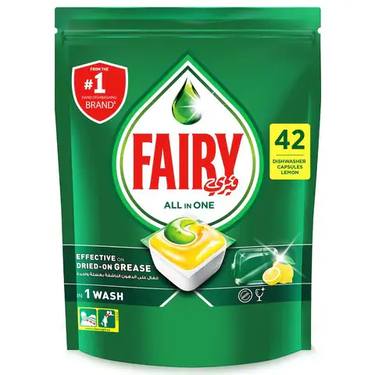 42 Tablettes pour Lave-vaisselle Platinum Citron Fairy