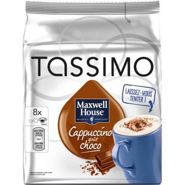 8 Capsules Maxwell House Cappuccino Goût choco Tassimo