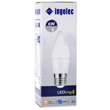 Ampoule LED Filetage Flamme 6W E27 6500K Lumière Blanche  Ingelec