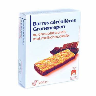 Barres Céréalières Goût Chocolat au Lait Banane Carrefour (8x25 g)  200 g