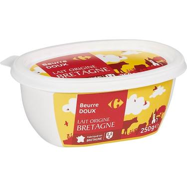 Beurre Gastronomique Doux Origine Bretagne Carrefour  250 g
