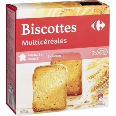 Biscottes Multicéréales Carrefour 300 g
