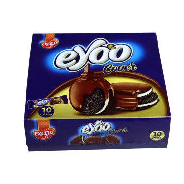 Biscuit au Cacao Fourré  goût vanille  Eyoo 10 x 52g Excelo