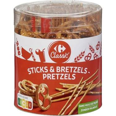Biscuits Apéritifs Sticks et Bretzels Carrefour 300 g