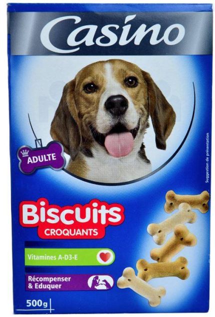 Biscuits croquants pour chien adulte Casino 500g