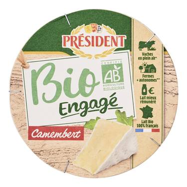 Camembert Bio Engagé Président  250 g