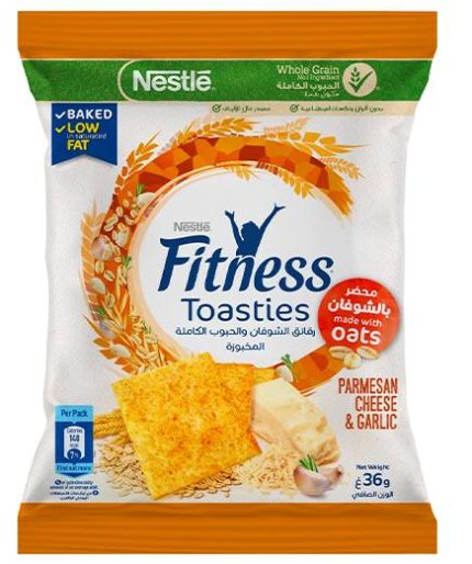 Céréales Fitness  Toasties Fromage Parmesan et Ail Nestlé  36g