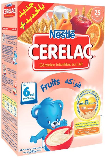 Céréales Infantiles Au Lait et Fruits à partir de 6 mois Cérélac Nesltlé 200g