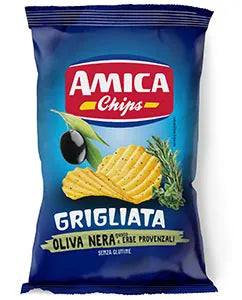 Chips Croustillantes Aromatisées aux Olives Noires et aux Herbes Provençales Sans Gluten Amica  100 g