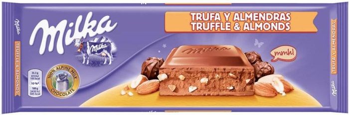 Chocolat au Lait Fourré à la Truffe et Amandes Milka 300g