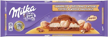 Chocolat au Lait Fourré au Toffee et Noisette Entière Milka 300g