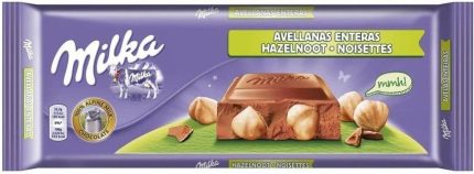 Chocolat au Lait Fourré aux Noisettes Entières Milka 300g