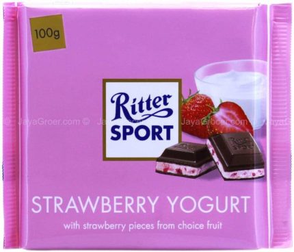 Chocolat au Yaourt de Fraise Ritter Sport 100g