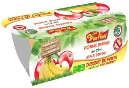 Compte Pomme Banane Sans Gluten VitaFruit 2 x 100g