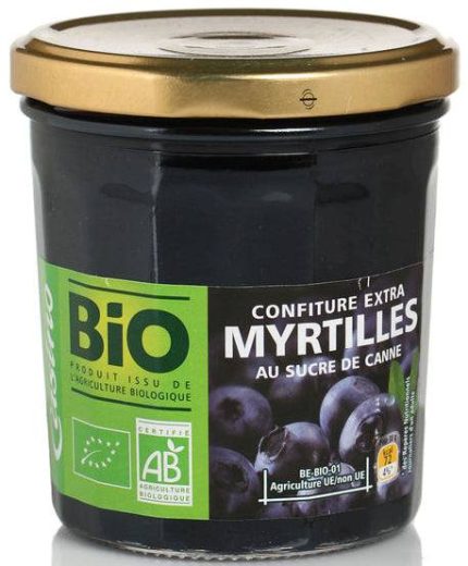 Confiture Extra Myrtilles au Sucre de Canne Bio Casino 360g