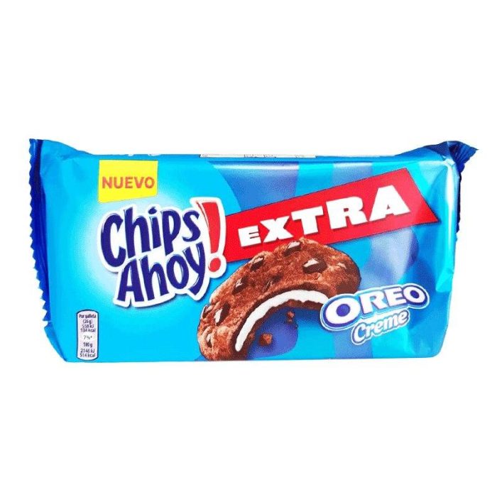 Cookies Extra aux Pépites de Chocolat  Garni à la Crème Oreo Chips Ahoy!  156 g