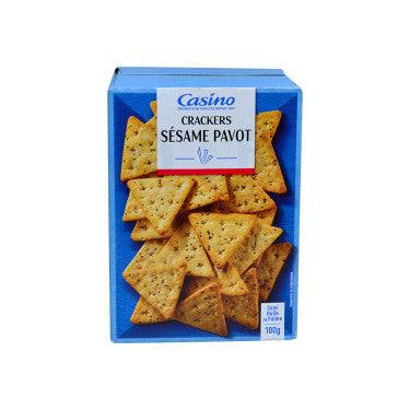 Crackers sésame pavot sans huile de palme CASINO 100G