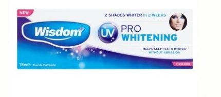 Dentifrice Fluorure Blanchissant UV Pro  Menthe Vive Wisdom  75 ml