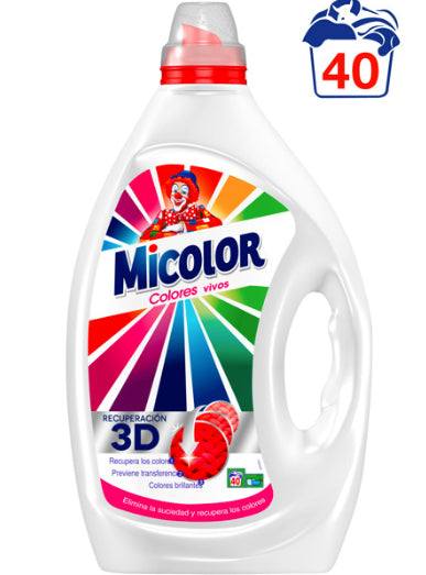 Détergent Gel Couleurs Vives Micolor (40 Lavages) 2L