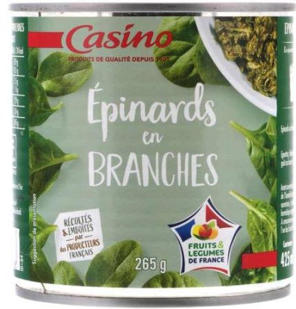 Epinards En Branches  Casino  380 g