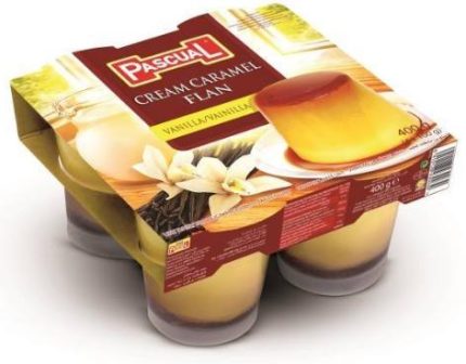 Flan Crème Dessert Caramel Saveur Vanille Pascual 4x100g