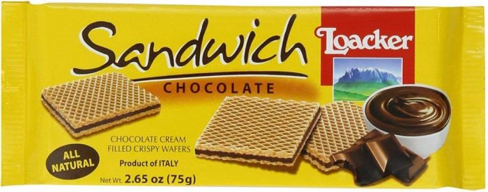 Gaufrettes Croustillantes Fourrés à la Crème de Cacao Loacker Sandwich 75g