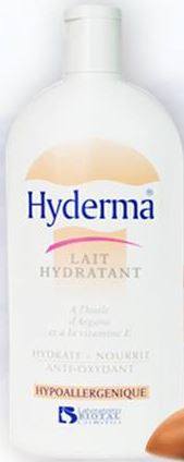 Lait Hydratant Sans Silicone et Paraben Peaux sèche et sensibles Argan et Karité Hyderma 250ml