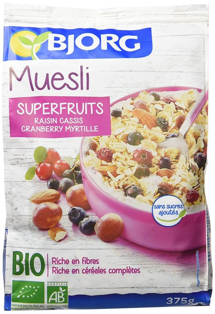 Muesli Bio au Superfruits Bjorg 375g