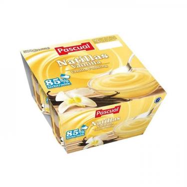 Natillas Crème Dessert Vanille Sans Gluten Pascual  4x125g