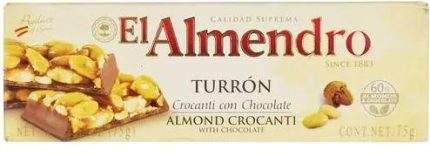 Nougat  Aux Amandes Crocanti   et Au Chocolat El Almendro Turron 75g
