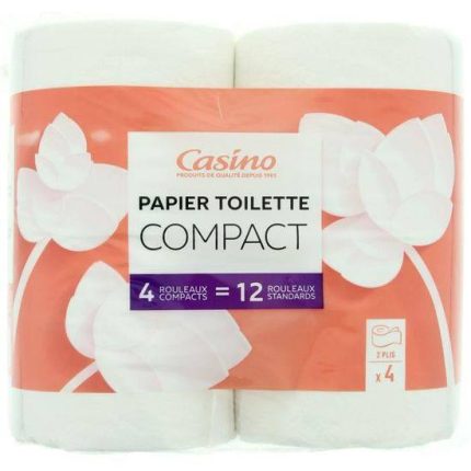 PAPIER TOILETTE COMPACT 4=12 CASINO