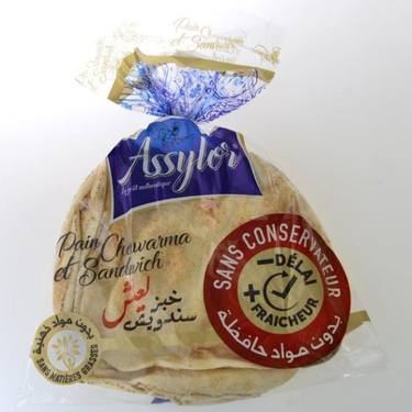 Pain Charwarma libanais et Sandwich  Sans Conservateur Assylor