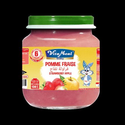 Petit Pot Dessert Pomme Fraise Sans Gluten ni Lactose Vitameal Baby 130g