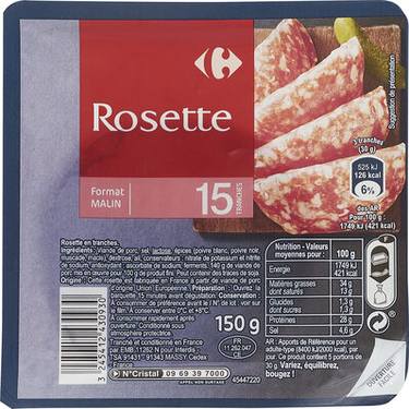 Rosette de Porc  Carrefour  150 g