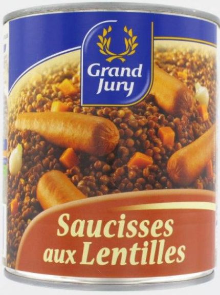 Saucisses Aux Lentilles Grand Jury 840g