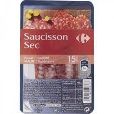 Saucisson Sec Porc  Carrefour   50 g