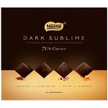 Sélection de 20 Bonbons au Chocolat Noir Dark Sublime Nestlé  143 g