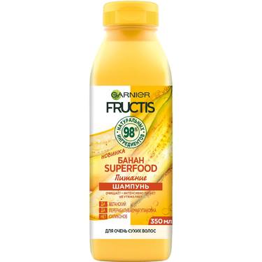 Shampooing Lissant à la Banane  pour Cheveux Secs Garnier Ultra Doux 350 ml