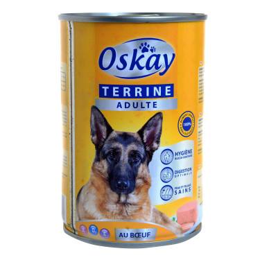 Terrine au Bœuf pour Chien Adulte Oskay 400 g