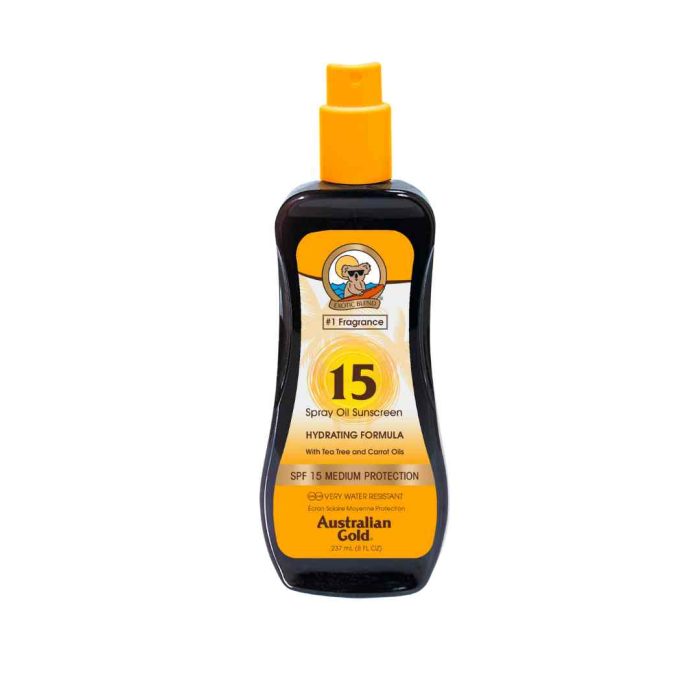 AUSTRALIAN GOLD -Spray SPF 15 Avec Carotte 237ml