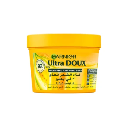 Masque Nourrissant à la Banane 3-en-1 Hair Food pour Cheveux Secs Garnier Ultra Doux390 ml